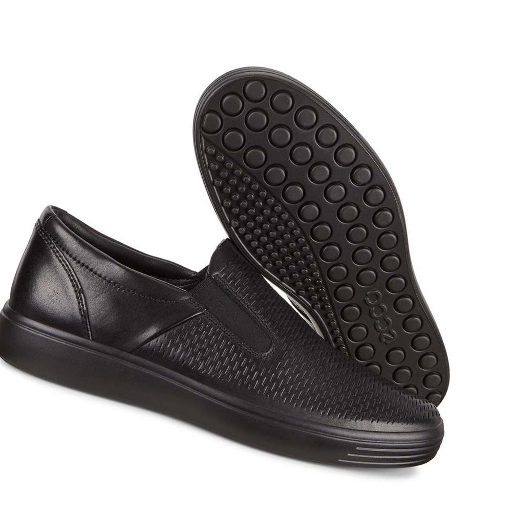 Ecco Soft 7 Slip-on Joggesko Herre Svarte | NO 635WNB